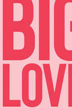 Big Love Red & Pink Art Print - Unframed