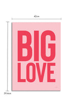 Big Love Red & Pink Art Print - Unframed
