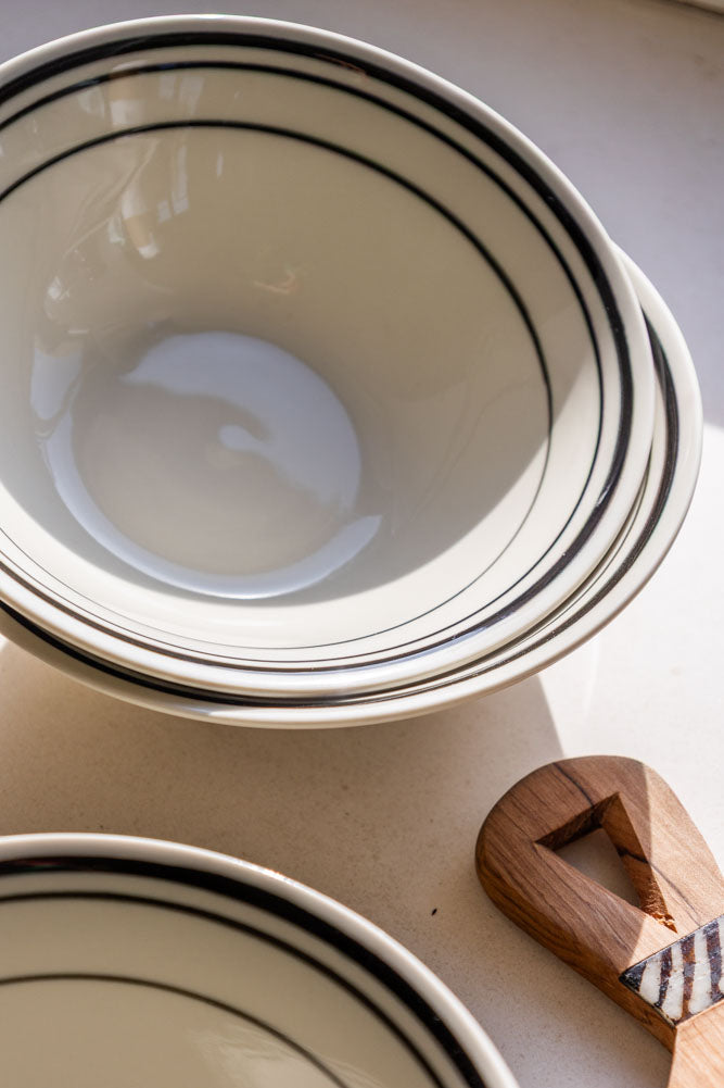 Bistro Style Black & White Dinnerware - 2 Options Available