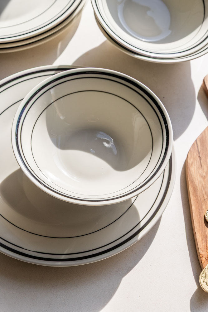 Bistro Style Black & White Dinnerware - 2 Options Available