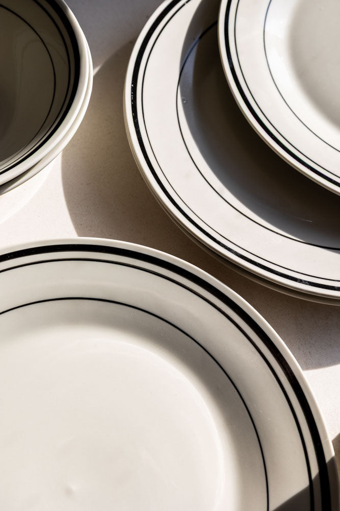 Bistro Style Black & White Dinnerware - 2 Options Available