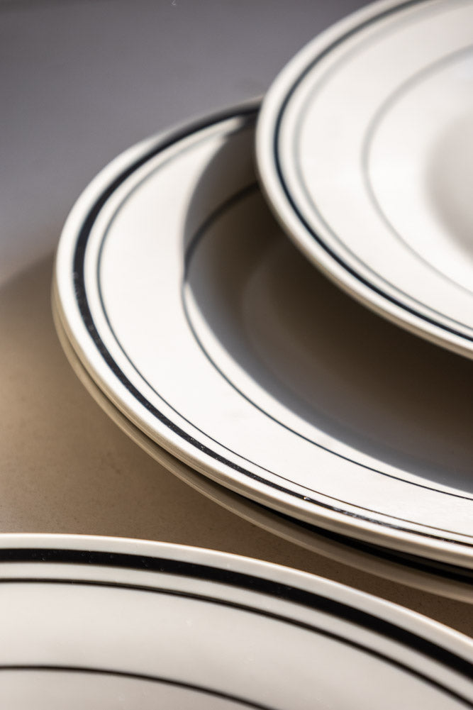 Bistro Style Black & White Dinnerware - 2 Options Available