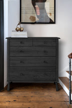 Black 5-Drawer Chest