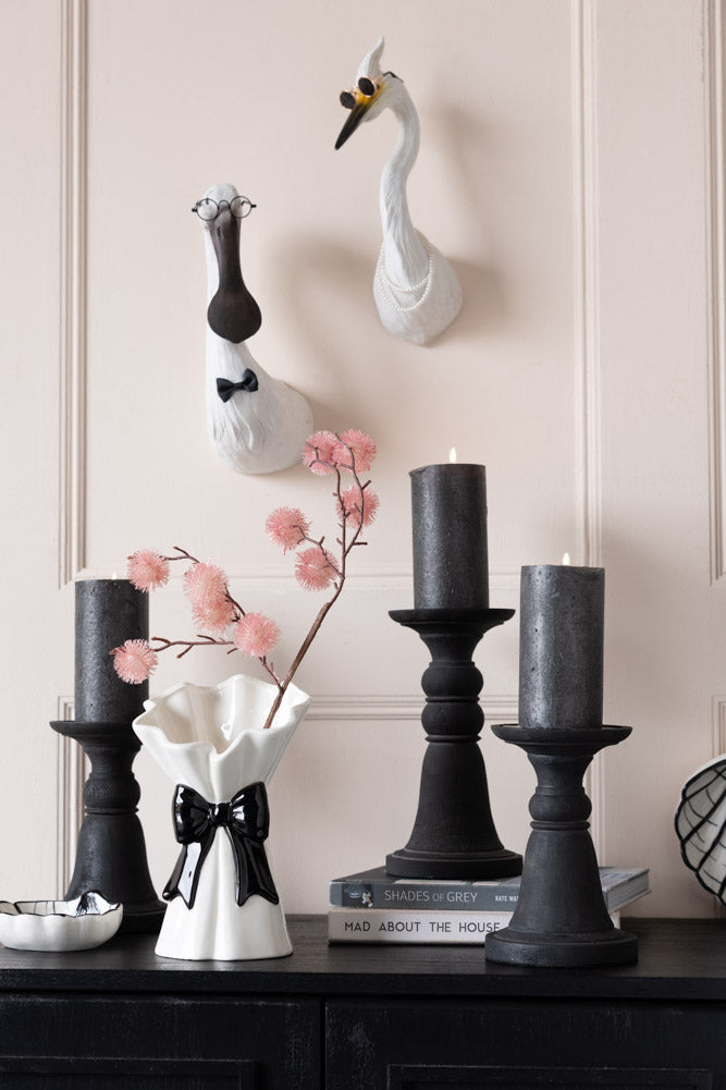 Black Bow Flower Vase