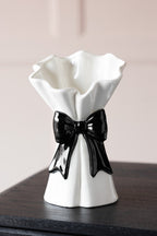 Black Bow Flower Vase