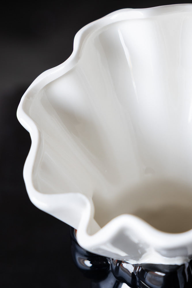 Black Bow Flower Vase