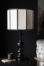 Black Contrast Linen Lampshade