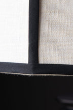 Black Contrast Linen Lampshade