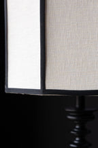 Black Contrast Linen Lampshade