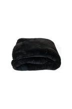 Black Faux Fur Throw