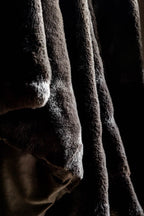 Black Faux Fur Throw