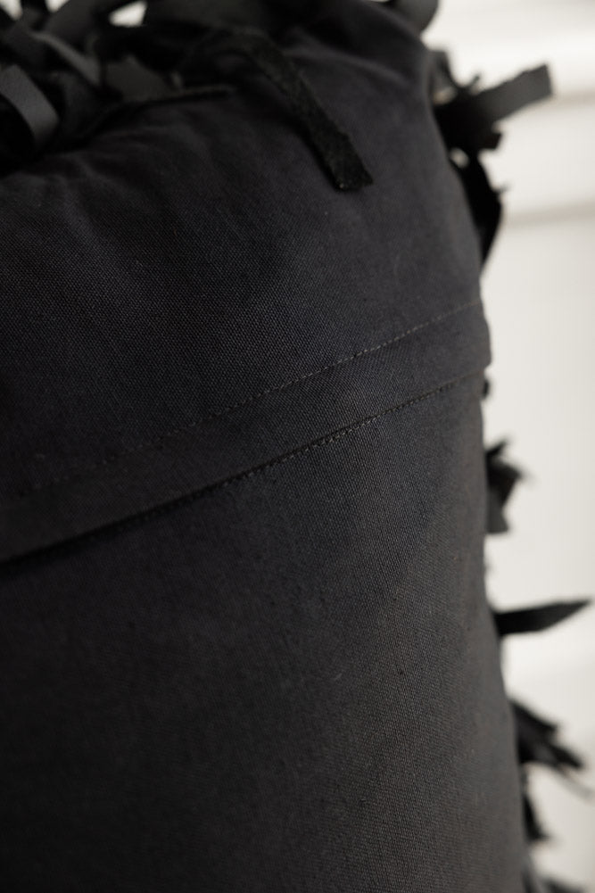 Black Leather Cushion Cover