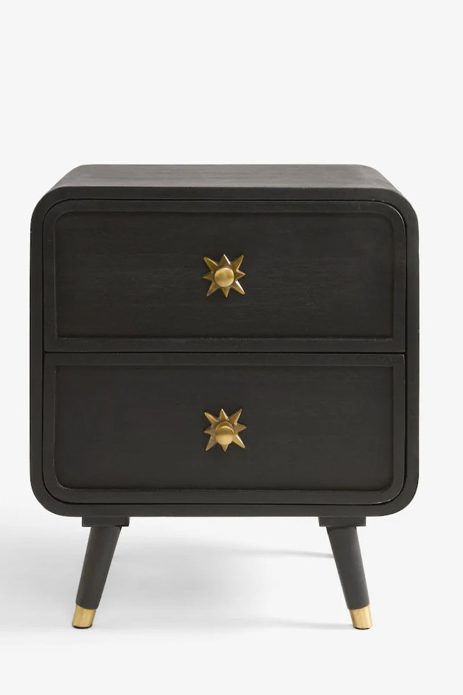 Set Of 2 Black Ringo Bedside Tables