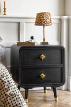 Set Of 2 Black Ringo Bedside Tables