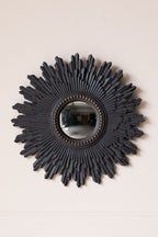 Black Starburst Traditional Convex Mirror