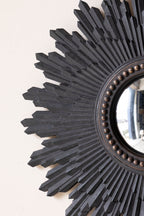 Black Starburst Traditional Convex Mirror