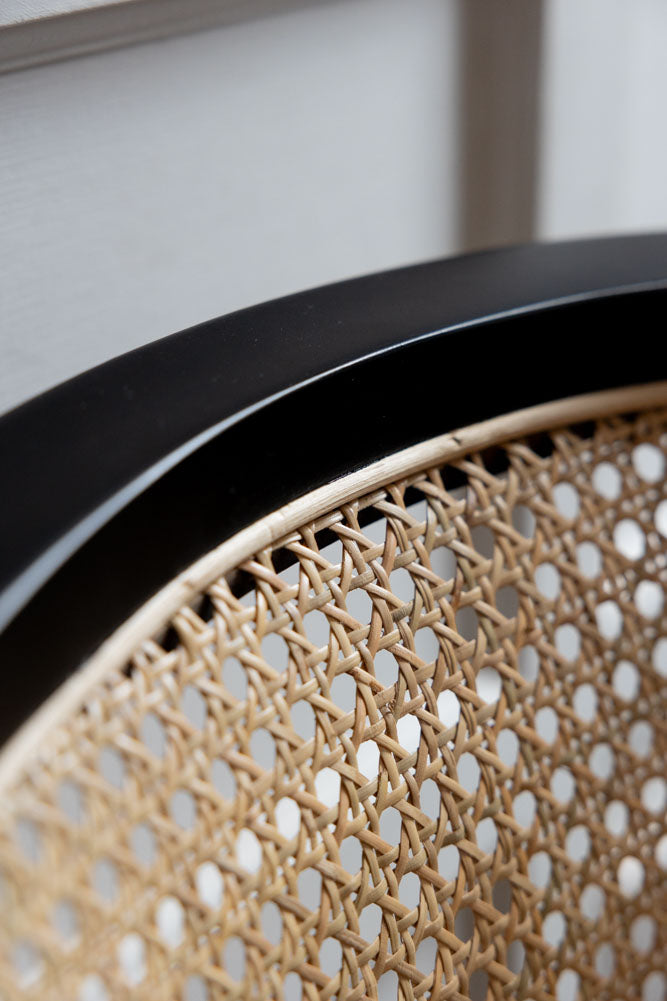 Black Wicker Swivel Desk Chair
