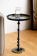 Black & Gold Art Deco Inspired Side Table