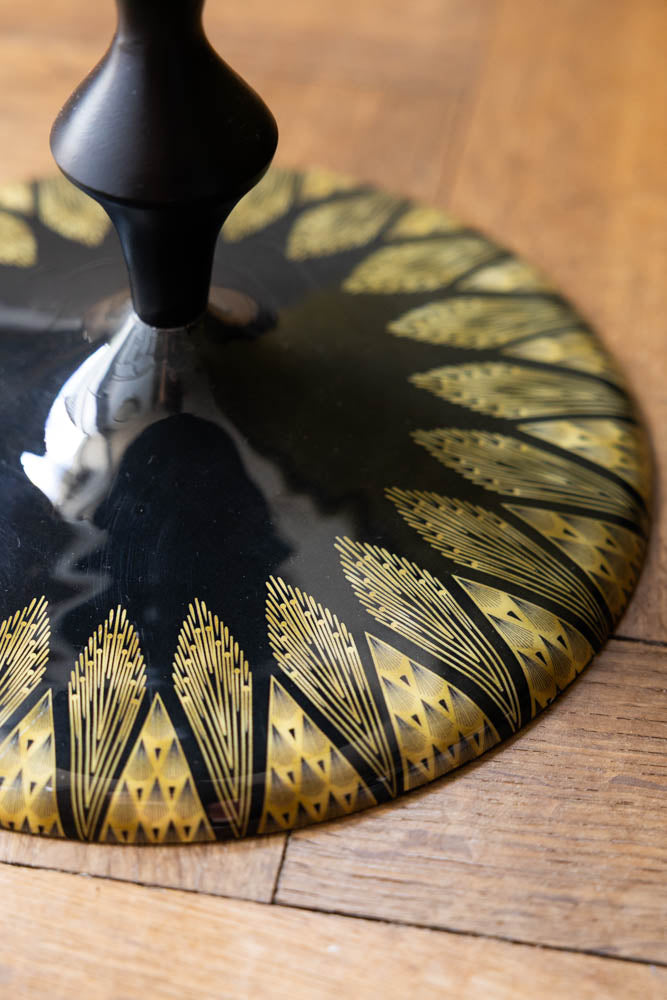 Black & Gold Art Deco Inspired Side Table