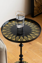 Black & Gold Art Deco Inspired Side Table