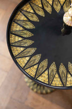 Black & Gold Art Deco Inspired Side Table