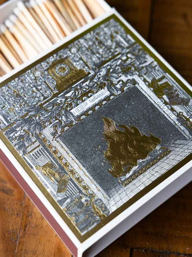 Black & Gold Fireplace Matches