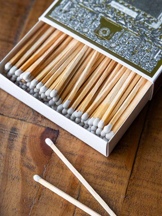 Black & Gold Fireplace Matches