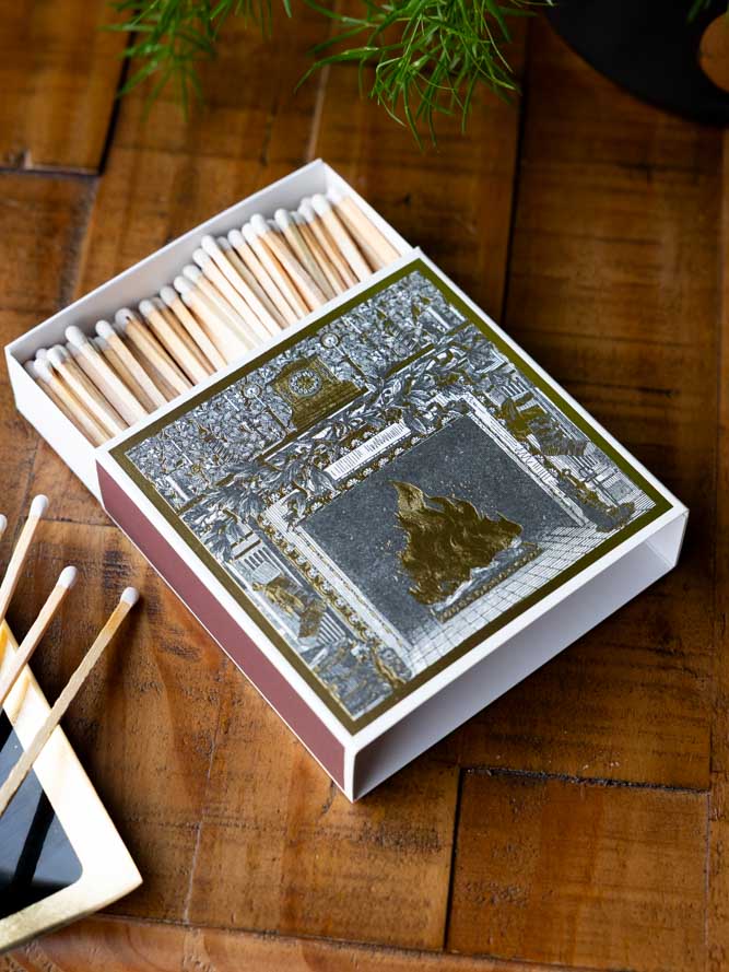 Black & Gold Fireplace Matches