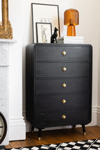 Black & Gold Ringo Chest of Drawers