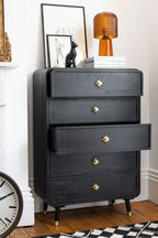 Black & Gold Ringo Chest of Drawers