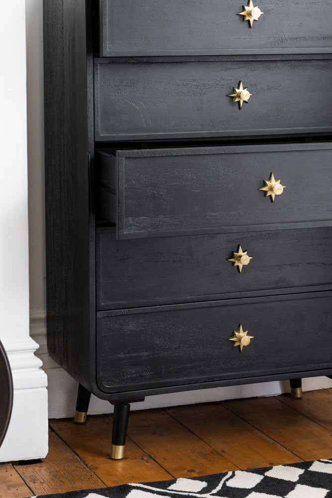 Black & Gold Ringo Chest of Drawers
