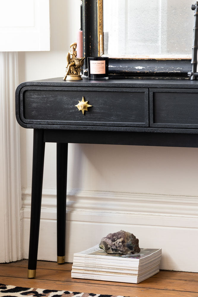 Black & Gold Ringo Console Table