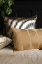 Black & Gold Striped Cushion