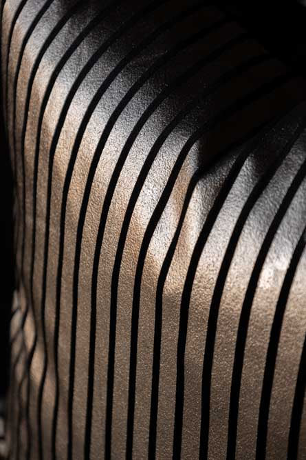 Black & Gold Striped Cushion