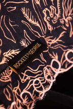 Black & Pink Tiger Cushion With Pretty Scalloped Edge