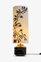 Black & White Floral Silhouette Floor Lamp