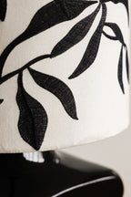 Black & White Floral Silhouette Floor Lamp