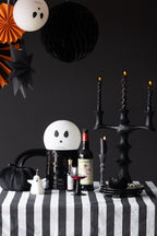 Black & White Striped Paper Tablecloth