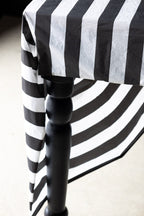Black & White Striped Paper Tablecloth