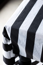 Black & White Striped Paper Tablecloth