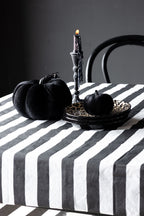 Black & White Striped Paper Tablecloth