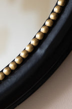 Black & Gold Bow Round Wall Mirror