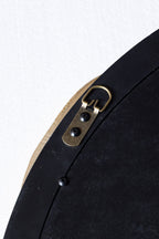 Black & Gold Bow Round Wall Mirror