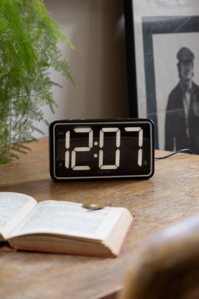 Black & White Retro Alarm Clock