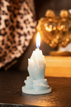 Blue Praying Hands Candle