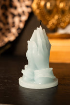 Blue Praying Hands Candle