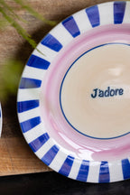 Blue & Pink J’adore Ceramic Serving Plate
