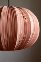 Coral Pink Pleated Fabric Ceiling Light