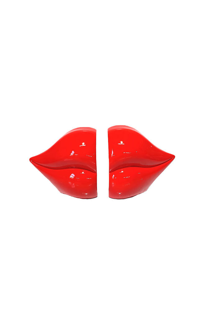 Bold Red Lips Bookends