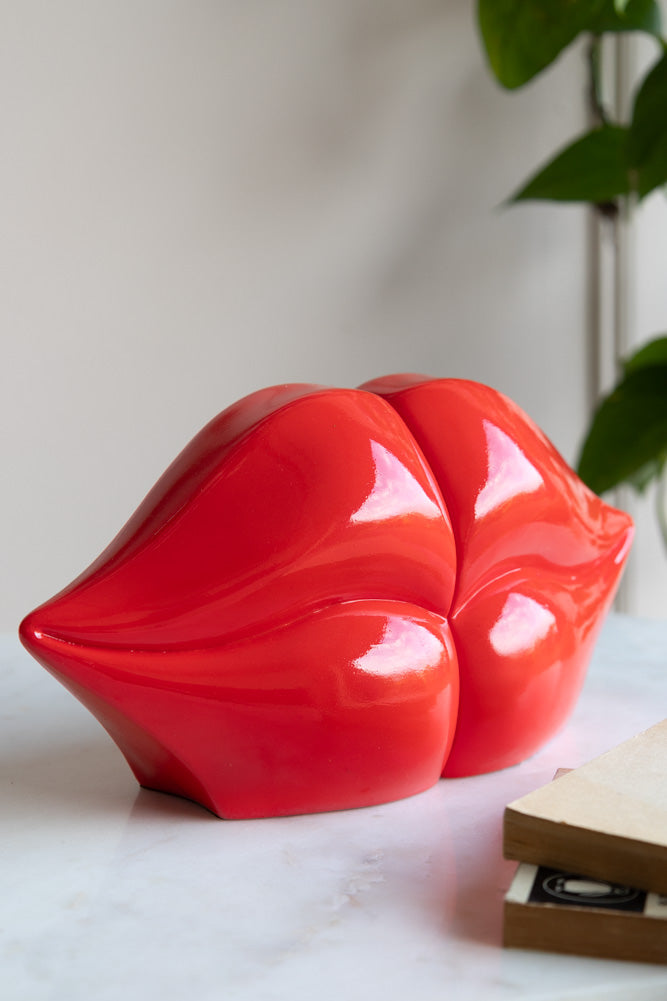 Bold Red Lips Bookends